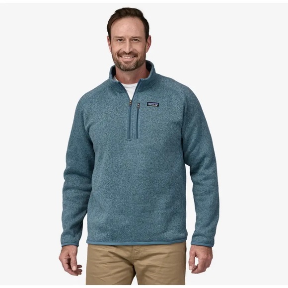 PATAGONIA - MEN'S BETTER SWEATER 1/4-ZIP FLEECE - PIGEON BLUE - SIZE M - Picture 4 of 14